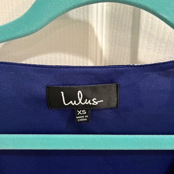 Lulus Shifting Dears Royal Blue Floral Print Long Sleeve Dress- XS - Picture 6 of 6